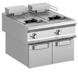 2x18 literes MBM elektromos olajsütő leeresztőcsappal, alépítmény nélkül